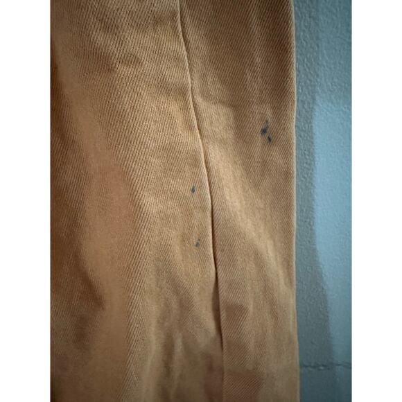 ASOS Pants Women's 26 Camel Wide Leg Crop Cotton Denim Fall Neutral Indie - Picture 9 of 11